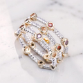Two Toned Stackable Rhodium/14k Plated Ring
