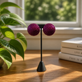 Fuchsia Beaded Statement Stud Earrings | Sparkling Textured Ball Earrings