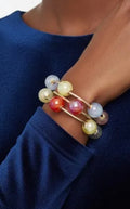 High Gloss Multicolor Pearlescent Bracelets – Set of 3 Women