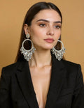 Miro Crystal Collection Rhinestone Fashion Jewelry White Earrings Women