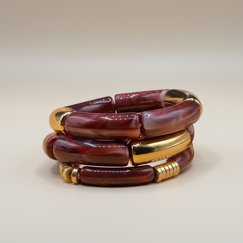 Acrylic Stretch 3pc Bracelet Set Women